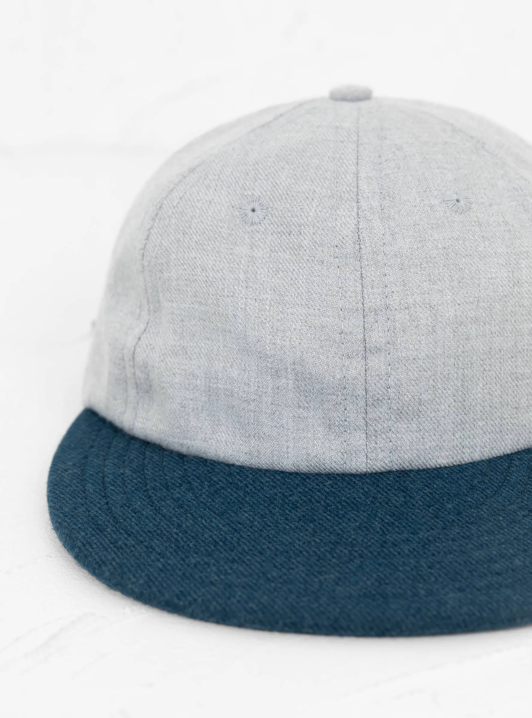 2-Tone 6 Panel Soft Visor Cap Grey & Royal Blue