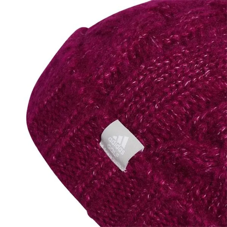 Adidas Golf Ladies Pompom Beanie - Power Berry