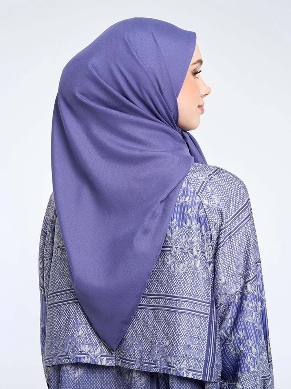 AIRY VOILE SCARF PLAIN BLUE INDIGO