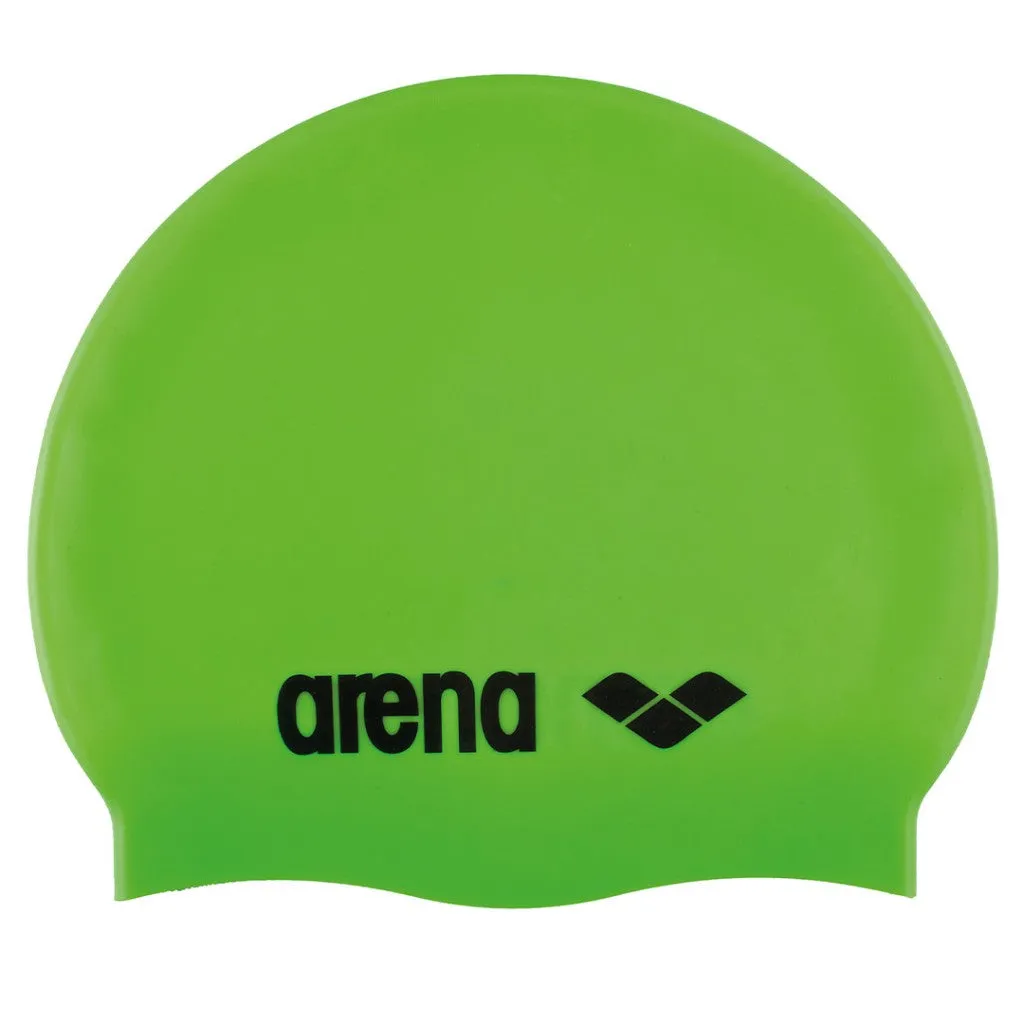 Arena Classic Silicone Jr Cap | Acid Lime - Black