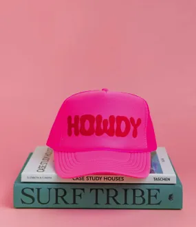 Ascot & Hart Neon Pink Howdy Trucker Hat