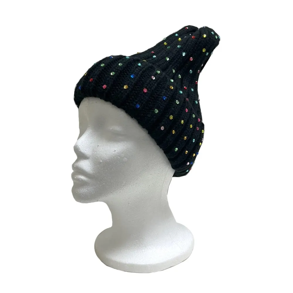 BE U | Rhinestone Bling Bling Beanie Hat