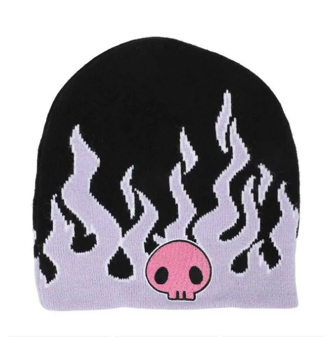 Beanie - Kuromi Flame Skull