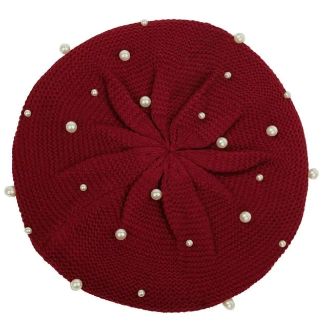 Beret Queen Milan (Dark red)