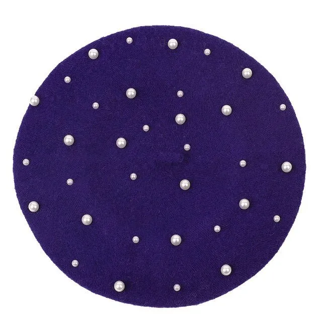 Beret Queen Texas (Dark Purple)