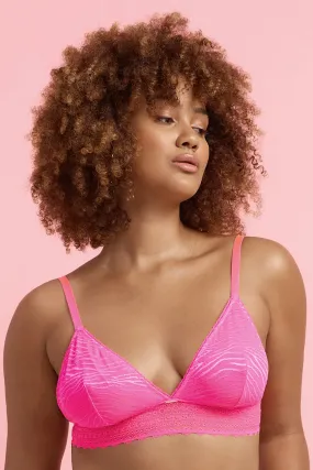 Bralette Lace Zebra Knockout Pink