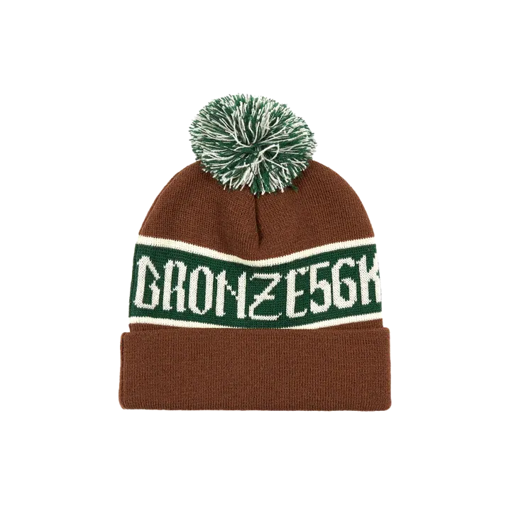 Bronze56K Poof Ball Beanie Brown