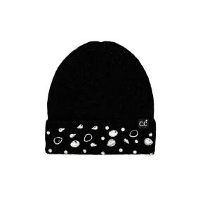 C.C Rhinestone Charm Beanie