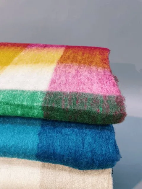 Checked Rainbow Scarf