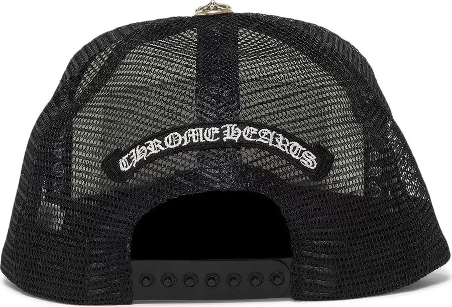 CHROME HEARTS CHOMPER HOLLYWOOD TRUCKER HAT WHITE