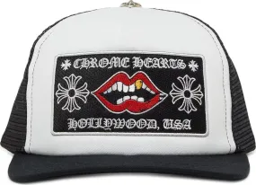 CHROME HEARTS CHOMPER HOLLYWOOD TRUCKER HAT WHITE