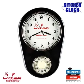 Cookman Kitchen Clock - Black