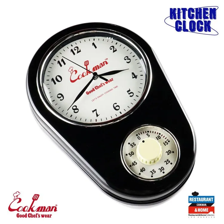 Cookman Kitchen Clock - Black