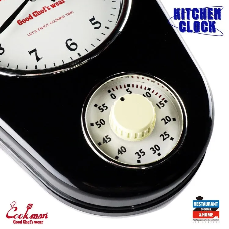 Cookman Kitchen Clock - Black