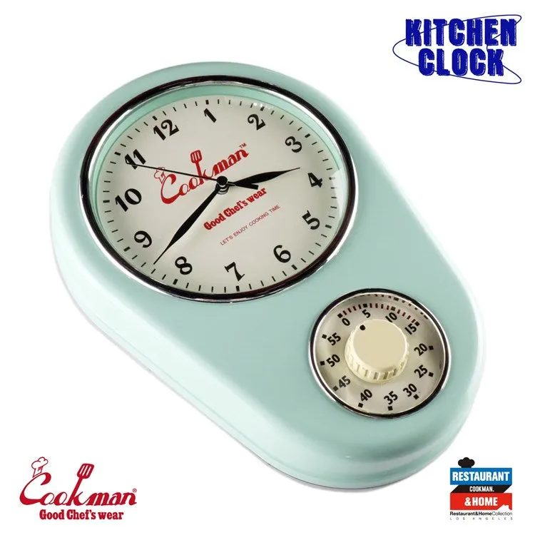 Cookman Kitchen Clock - Mint