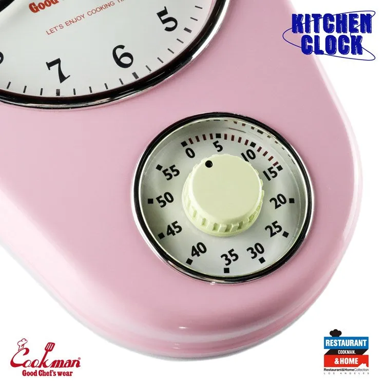 Cookman Kitchen Clock - Pink