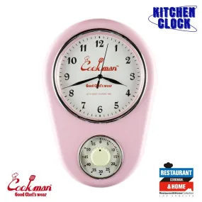 Cookman Kitchen Clock - Pink