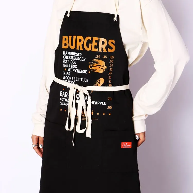 Cookman Long Apron - Burgers Menu