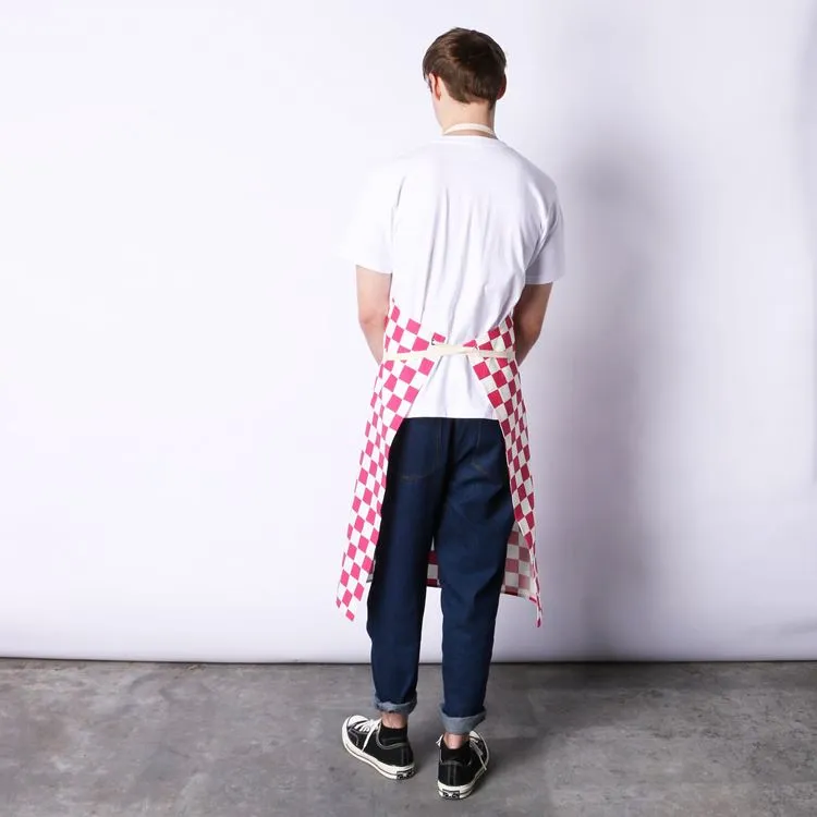 Cookman Long Apron - Checker : Pink