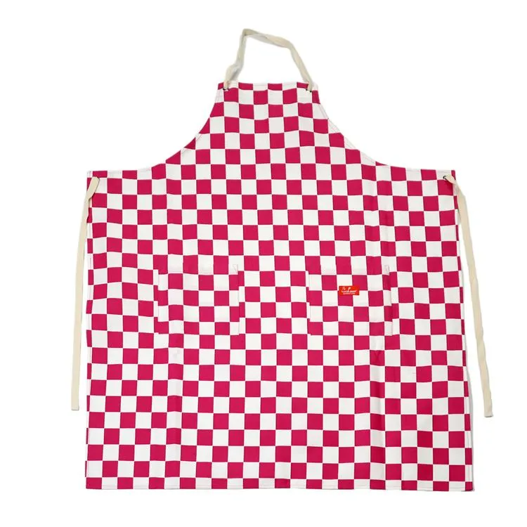 Cookman Long Apron - Checker : Pink