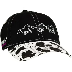 Cowgirl Hardware Girls' Cow Print Snap Back Cap