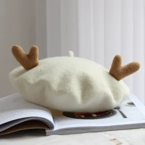 CUTE ANTLER CHRISTMAS BERET BY51011