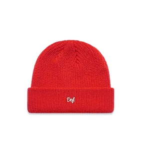 Def Mini Signature Ribbed Beanie / Red