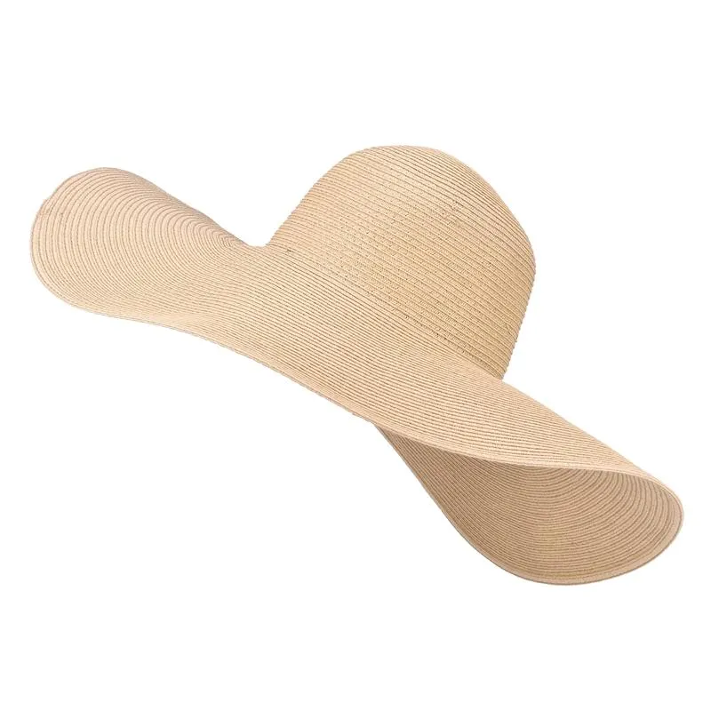 Extra Large Wide Brim Floppy Straw Sun Hat