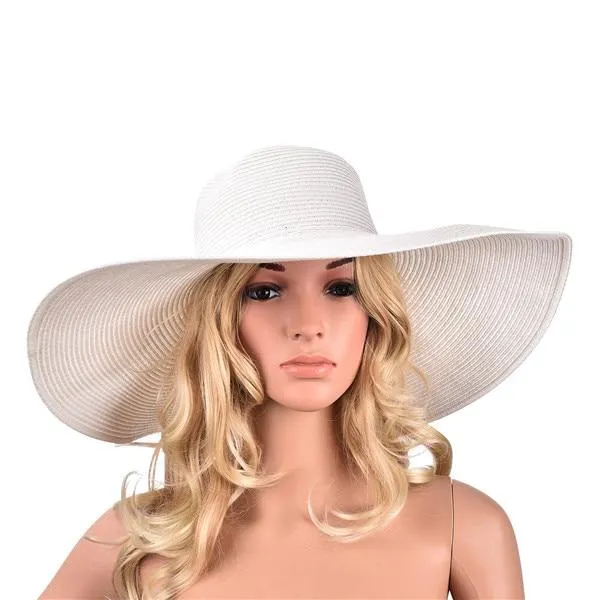 Extra Large Wide Brim Floppy Straw Sun Hat