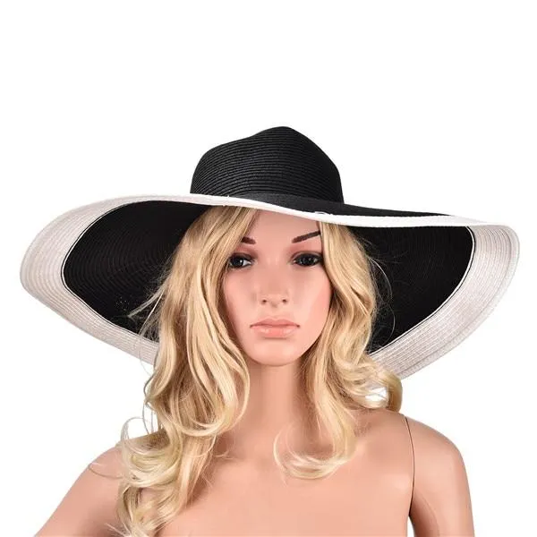 Extra Large Wide Brim Floppy Straw Sun Hat