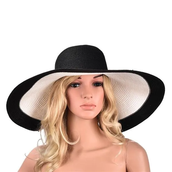 Extra Large Wide Brim Floppy Straw Sun Hat