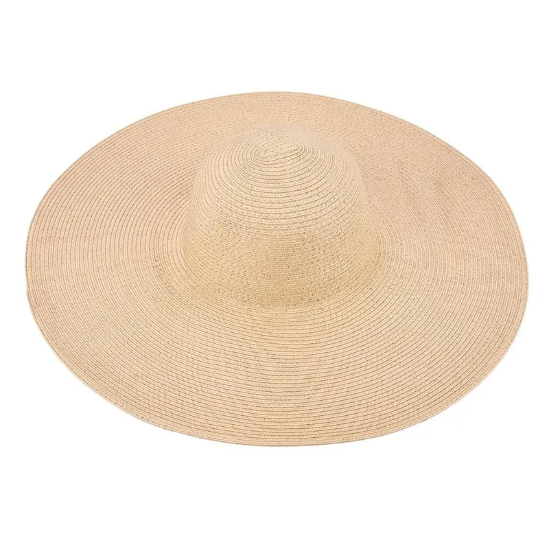 Extra Large Wide Brim Floppy Straw Sun Hat