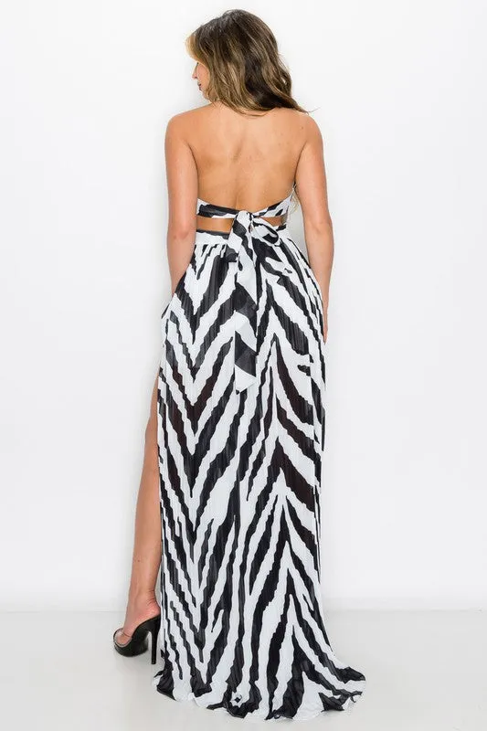 Fascination Zebra Maxi Dress