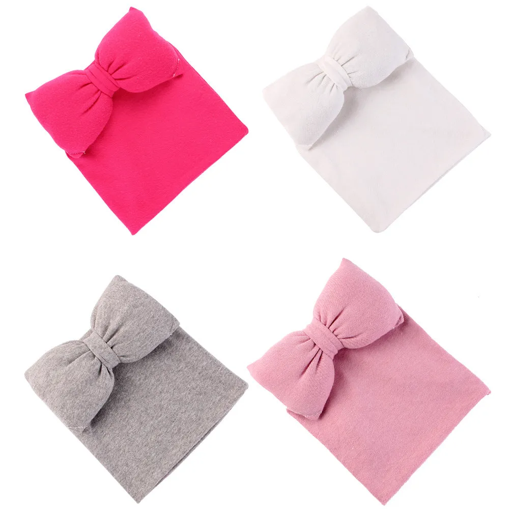 Girls Oversized Bow Beanie Hat   Scarf With Tassels - ONLY 5 LEFT !!!