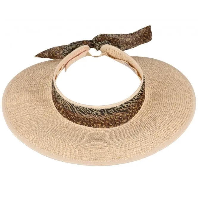 Hazy Blue womens straw hat sun visor hat