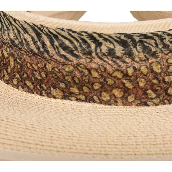 Hazy Blue womens straw hat sun visor hat