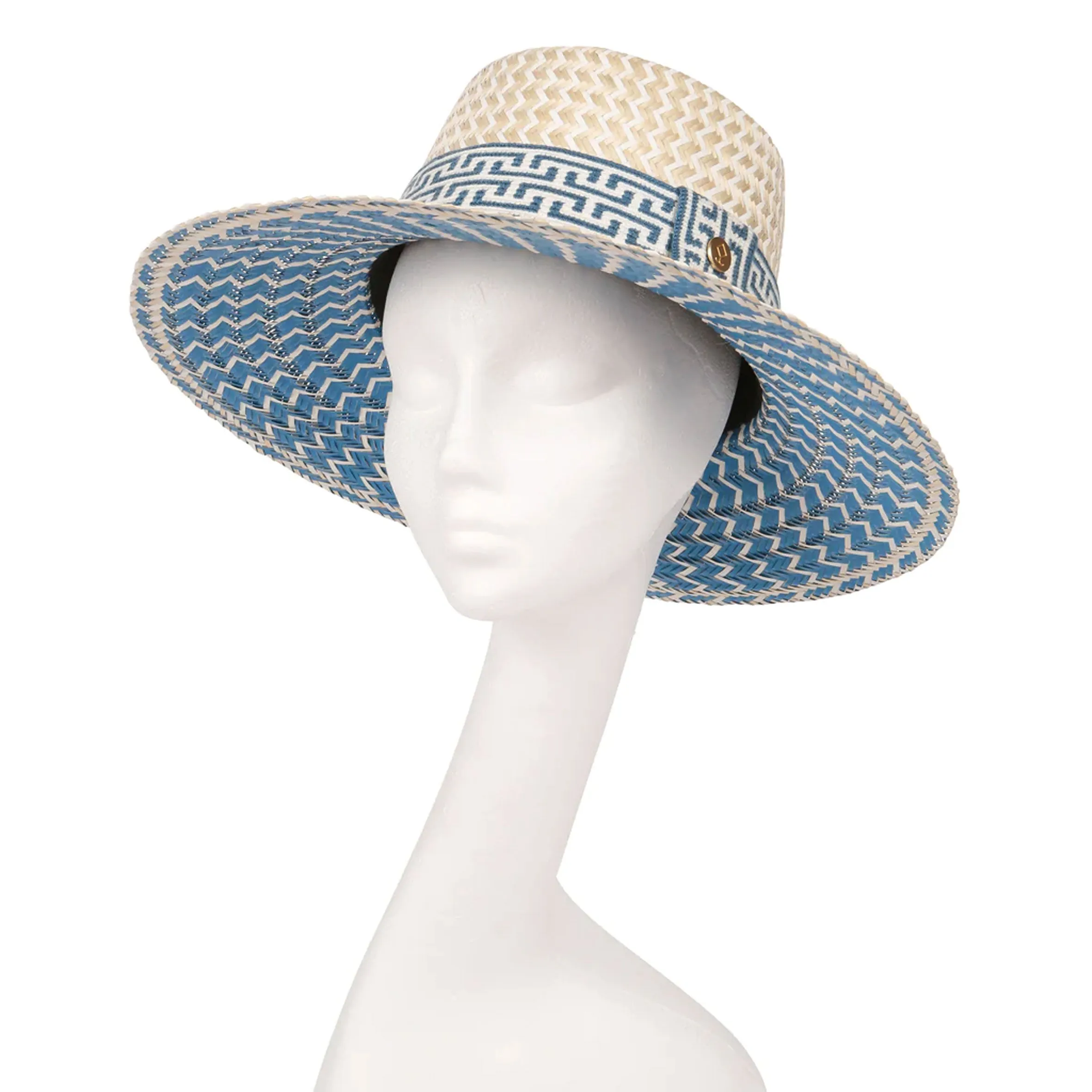 Jayla Hat, Natural/Blue