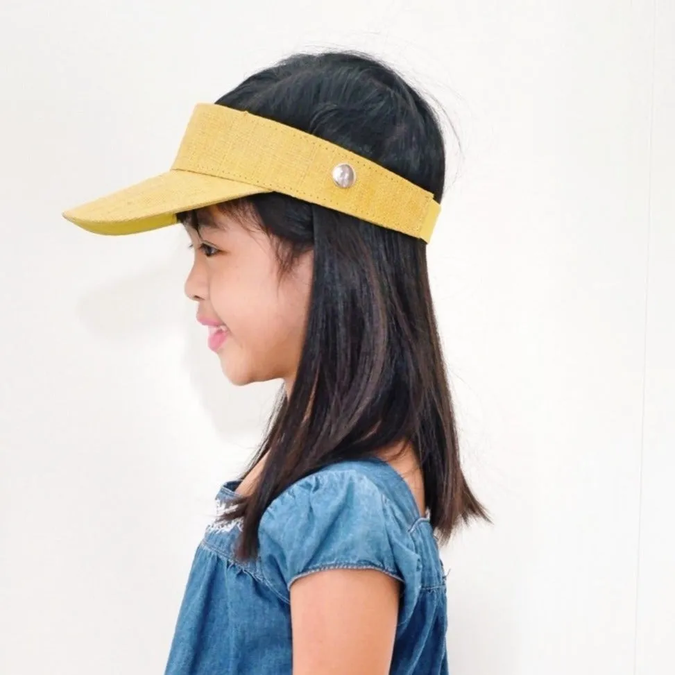 Kids Raffia Visor   Face Shield ( Yellow)