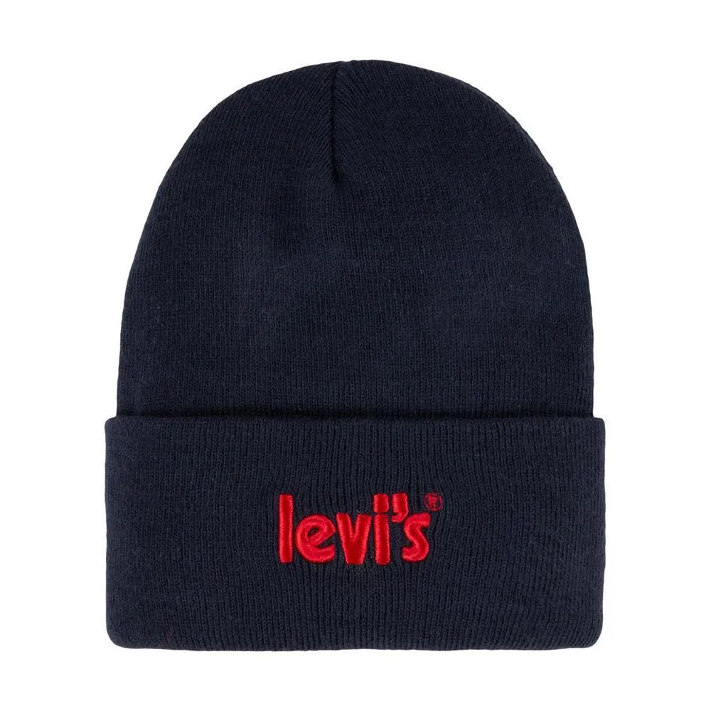 Levi's Beanie cap with embroidered writing 9A8513 C8D blue