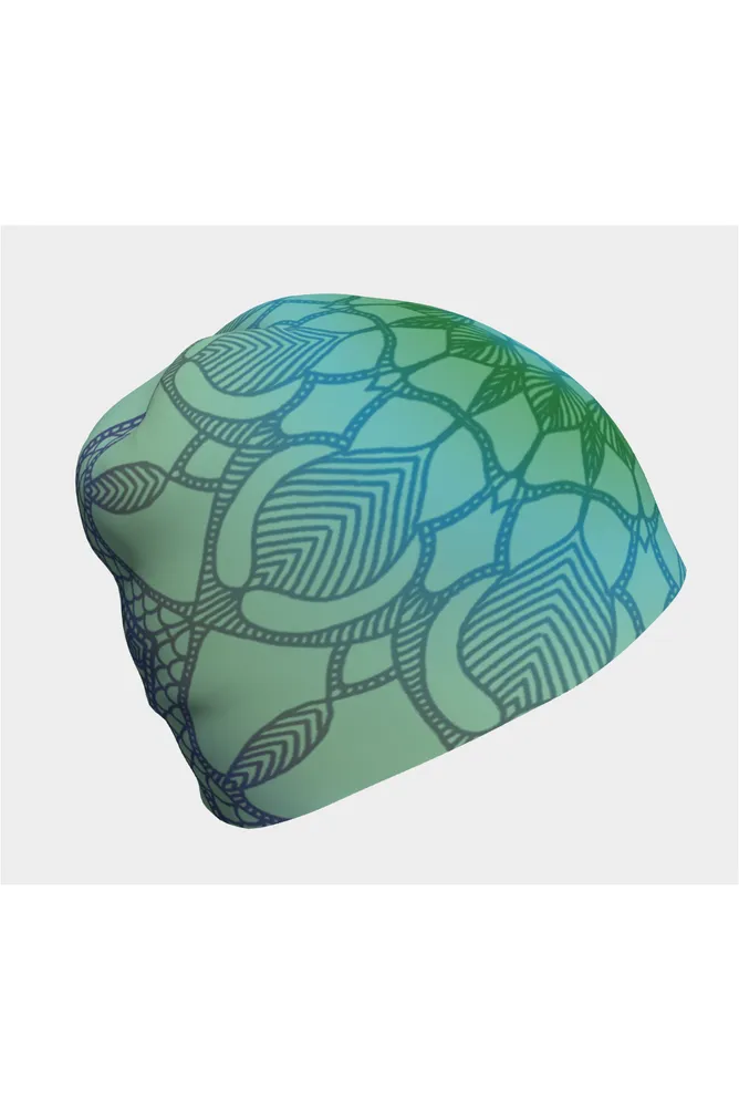 Lime Mandala Beanie all