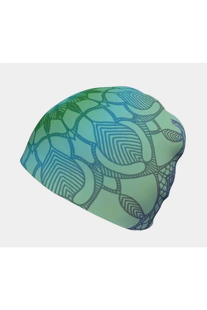 Lime Mandala Beanie all