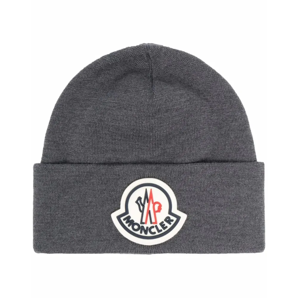 Logo-Patch Wool Beanie