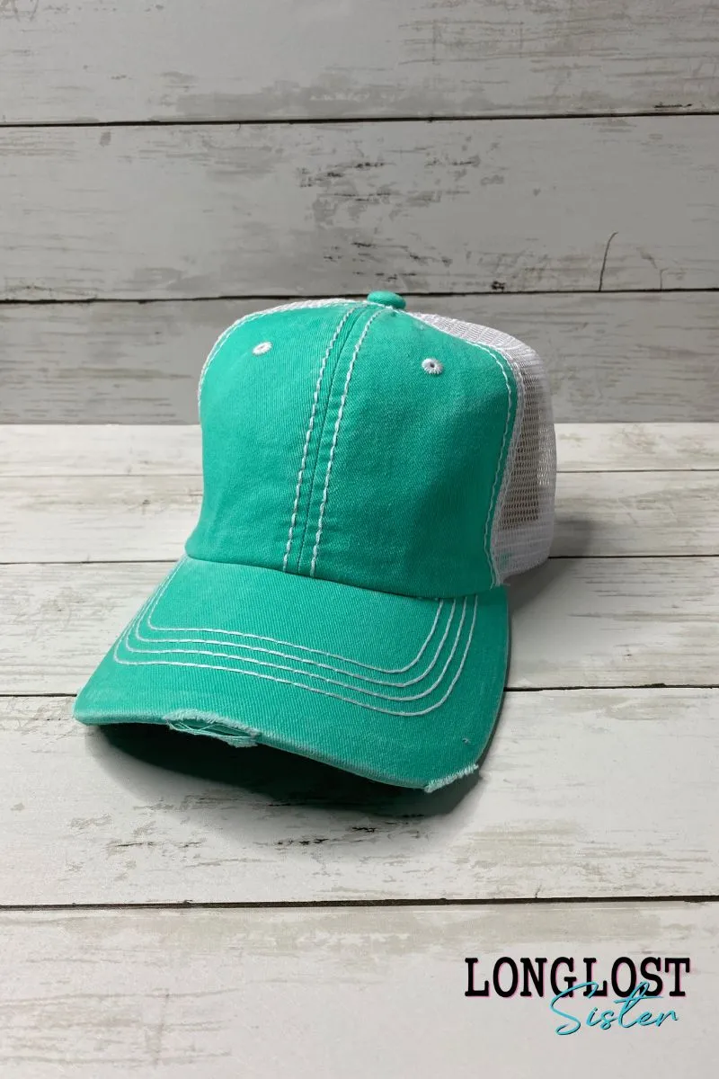 Mama Distressed Ball Cap