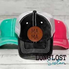 Mama Distressed Ball Cap