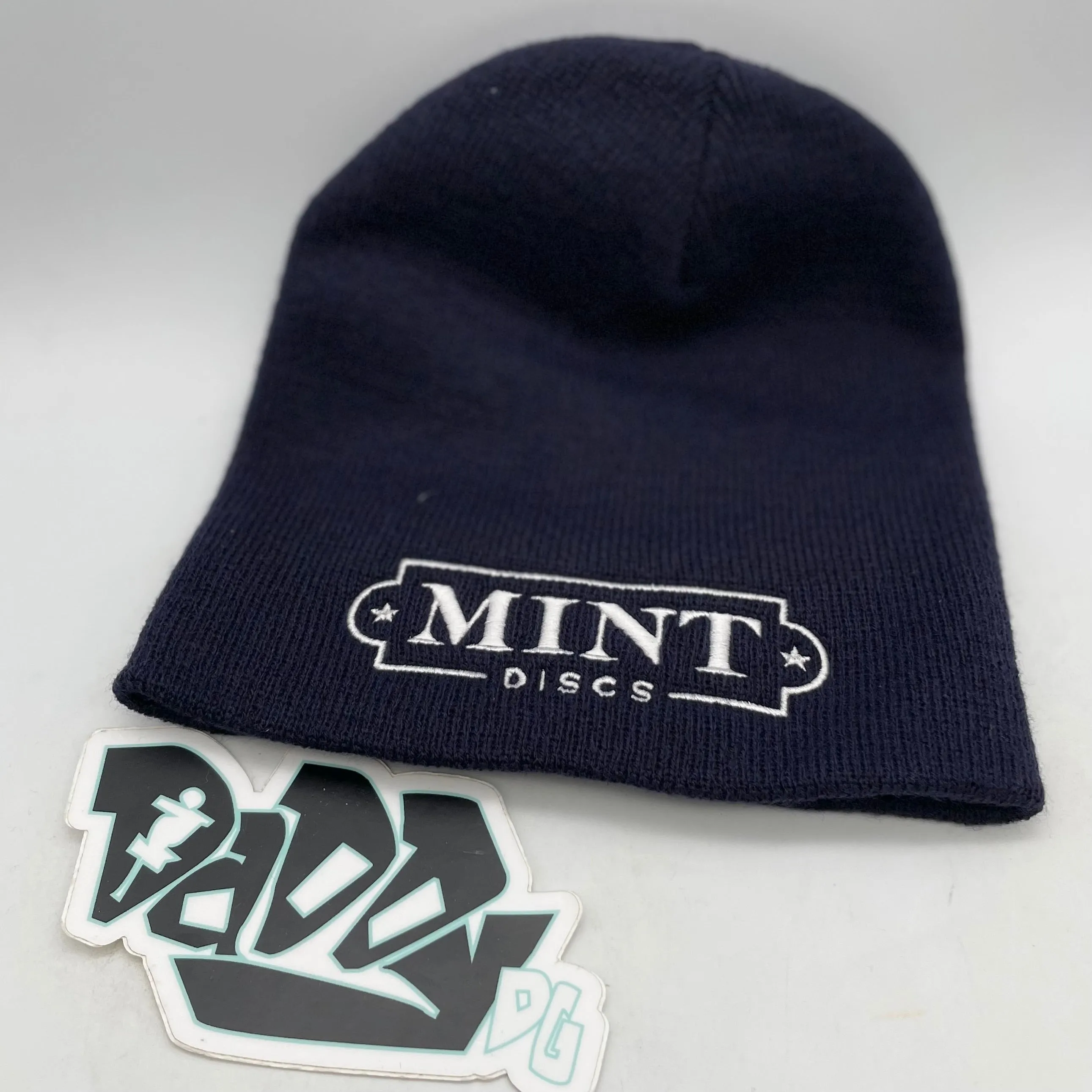 Mint Discs Navy Blue Beanie (No Cuff)