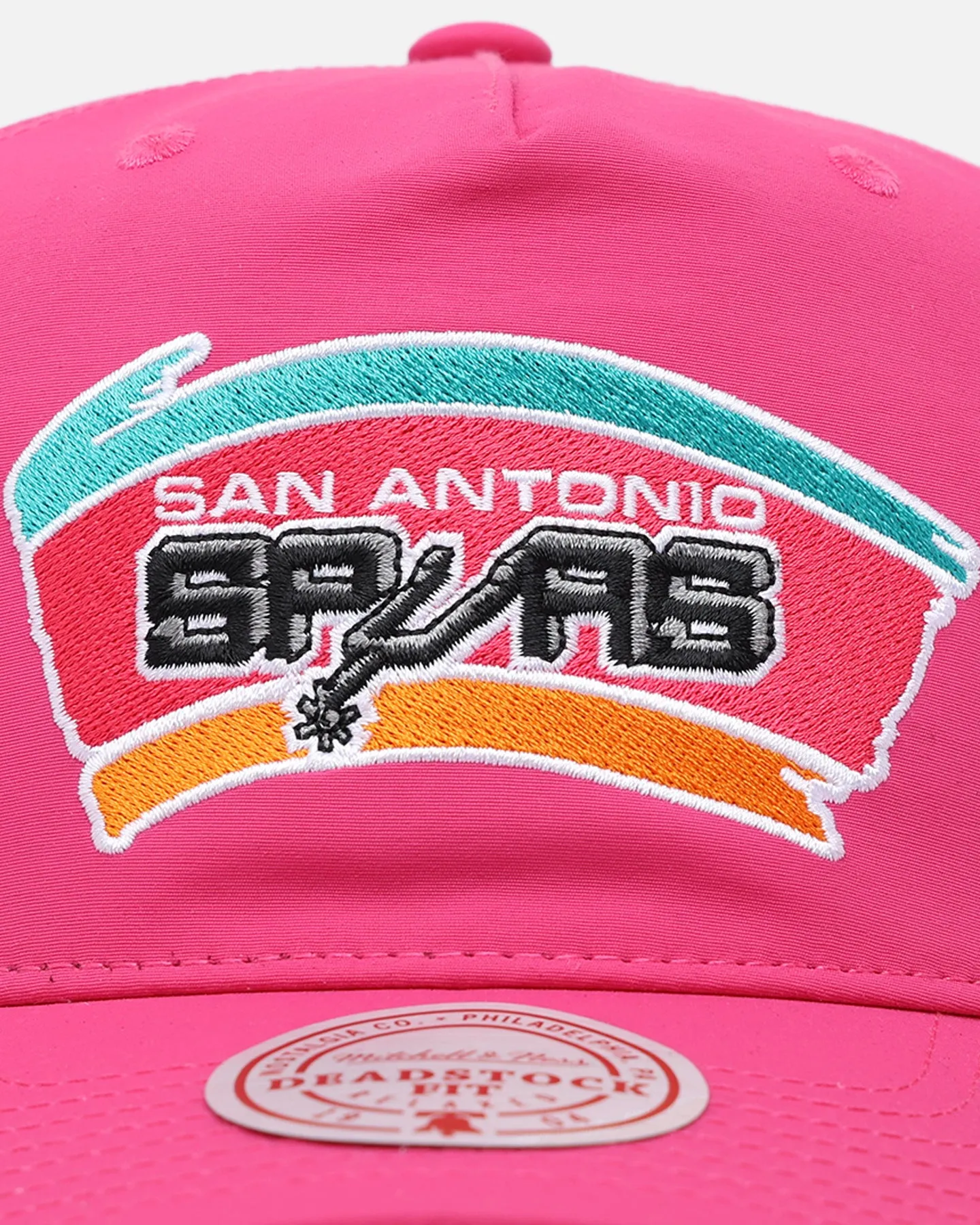 Mitchell & Ness San Antonio Spurs Retro Matte Nylon Origins Snapback Pink