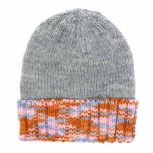 Multi Color Band Fleece Beanie Hats