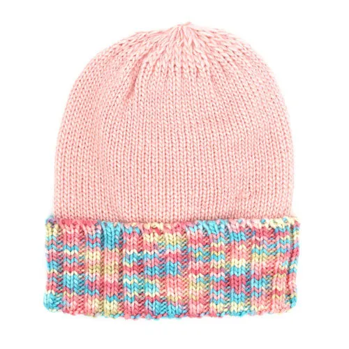 Multi Color Band Fleece Beanie Hats