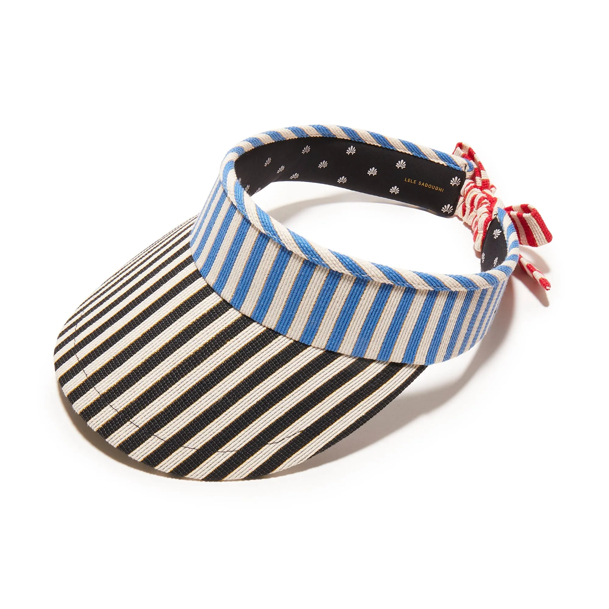 MULTI STRIPE BOW TIE VISOR