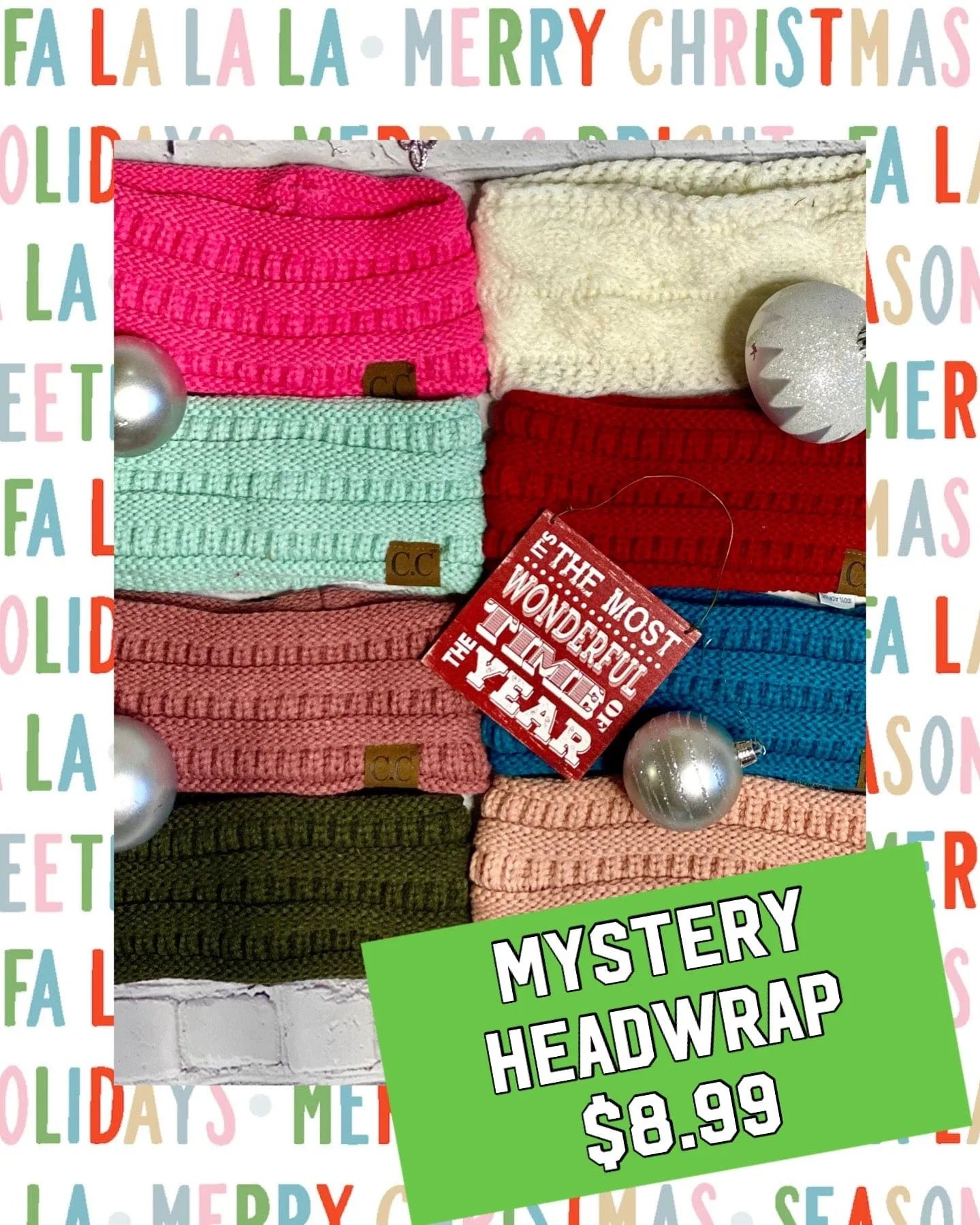 Mystery Color Fleece Lined CC Headwrap